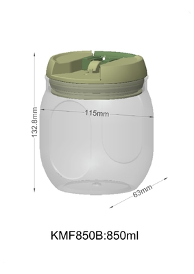 850ml ODM PP τροφίμων εύκολη κλειδαριά 1200ml μπουκαλιών βαθμού πλαστική