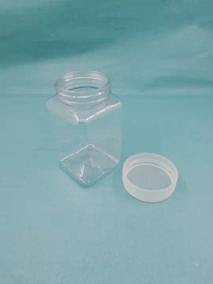 Στιλπνά πλαστικά τετραγωνικά βάζα με τη DustProof 250ml ικανότητα καπακιών